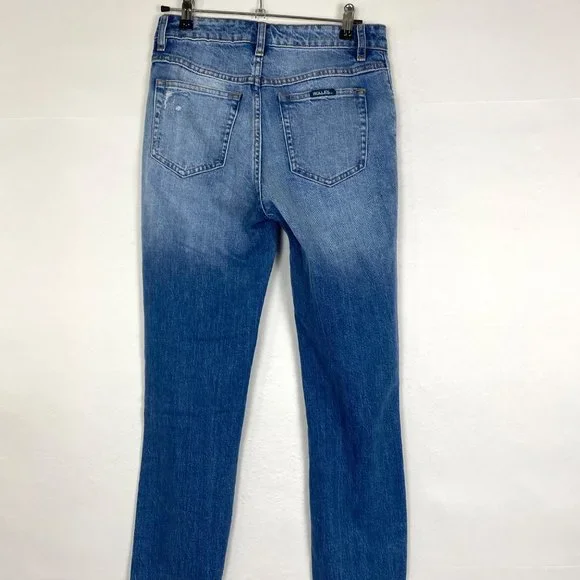 ROLLA'S Miller Mid-High Rise Distressed Slim Straight Leg Jeans Blue 24 - Picture 5 of 9
